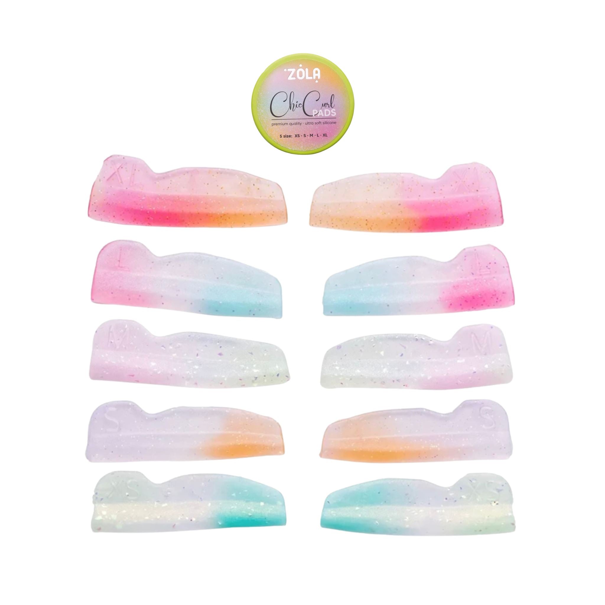 Chic Curl Shields Set van 5 maten in Teardrop vorm voor een natuurlijke lift vanaf de wimperwortels