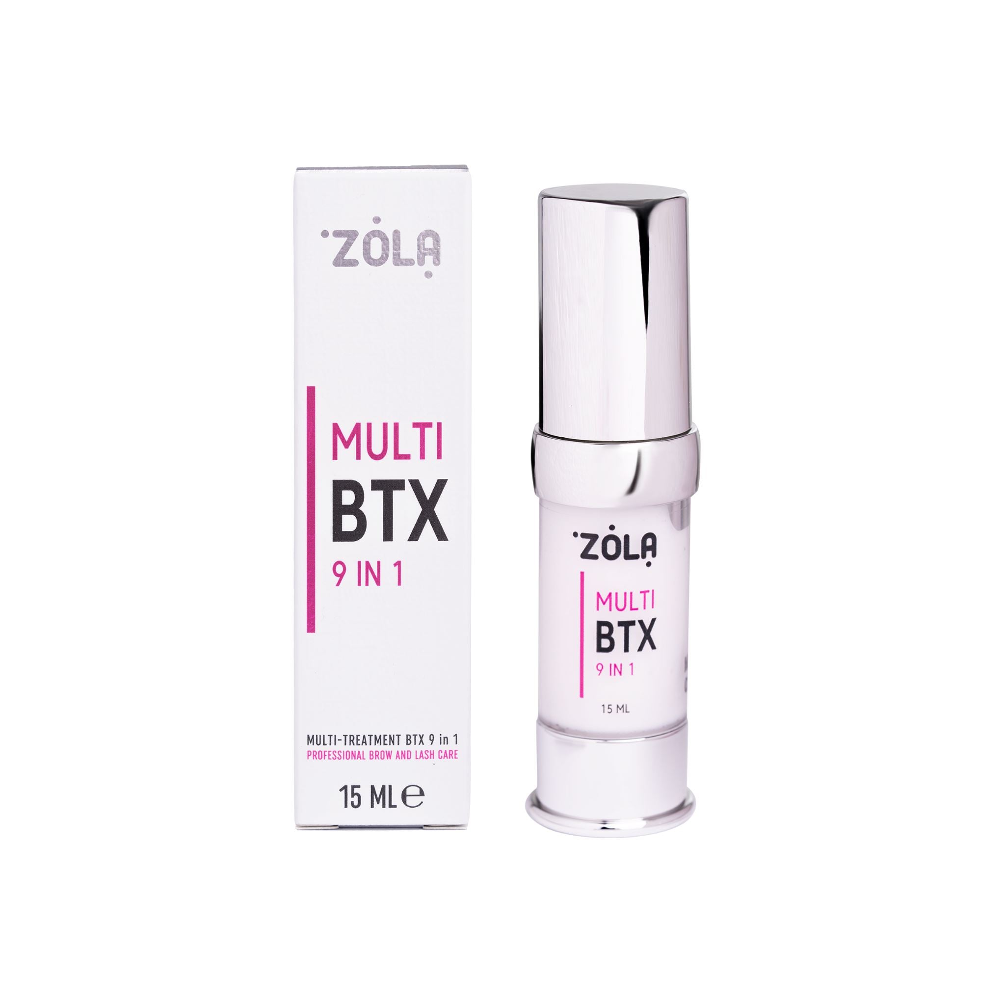 ZOLA Multi BTX 9-in-1 – multifunctioneel verzorgingsproduct voor wimpers en wenkbrauwen, 15 ml