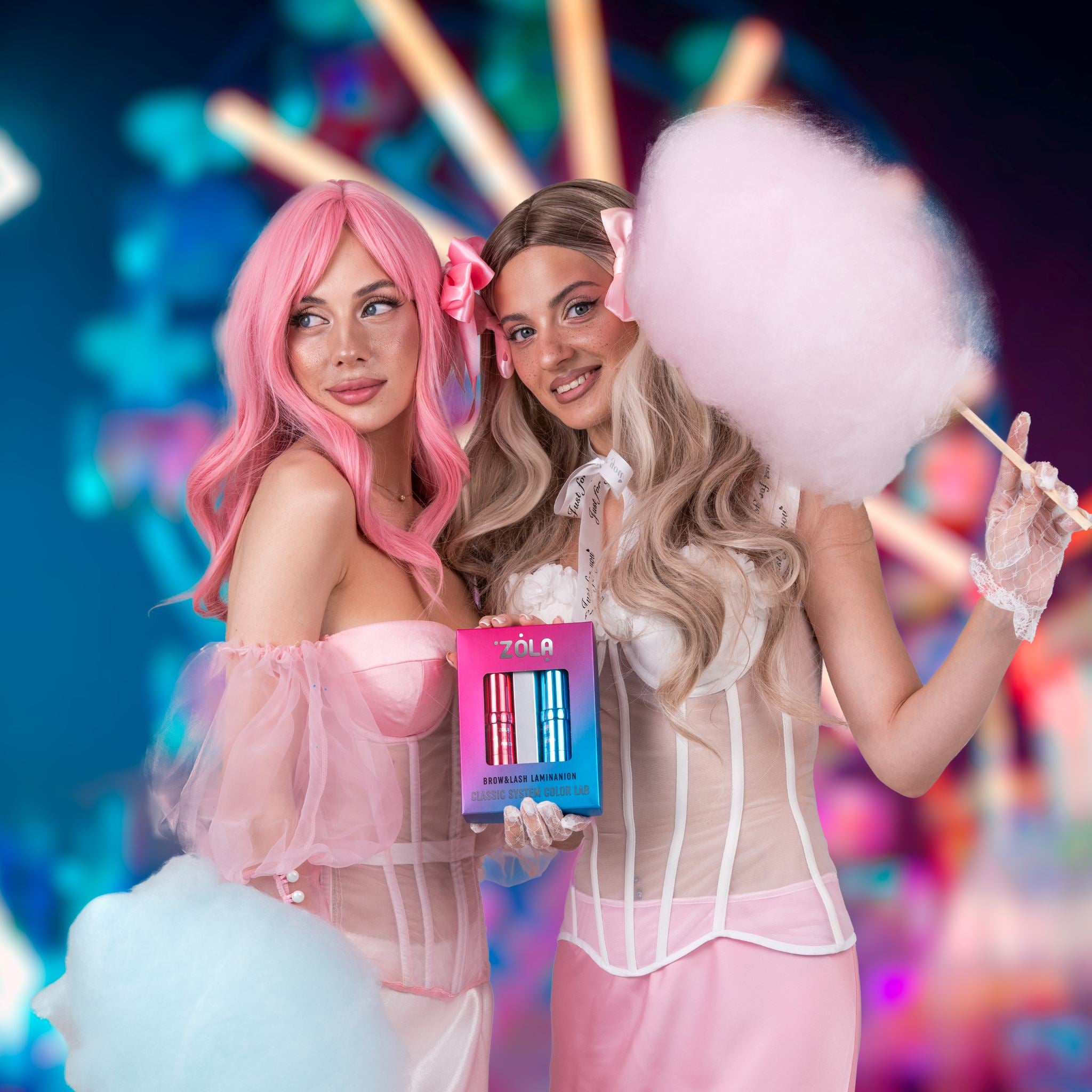 COLOR LAB Brow & Lash Lamination Neon roze en blauw systeem met kortere inwerktijden