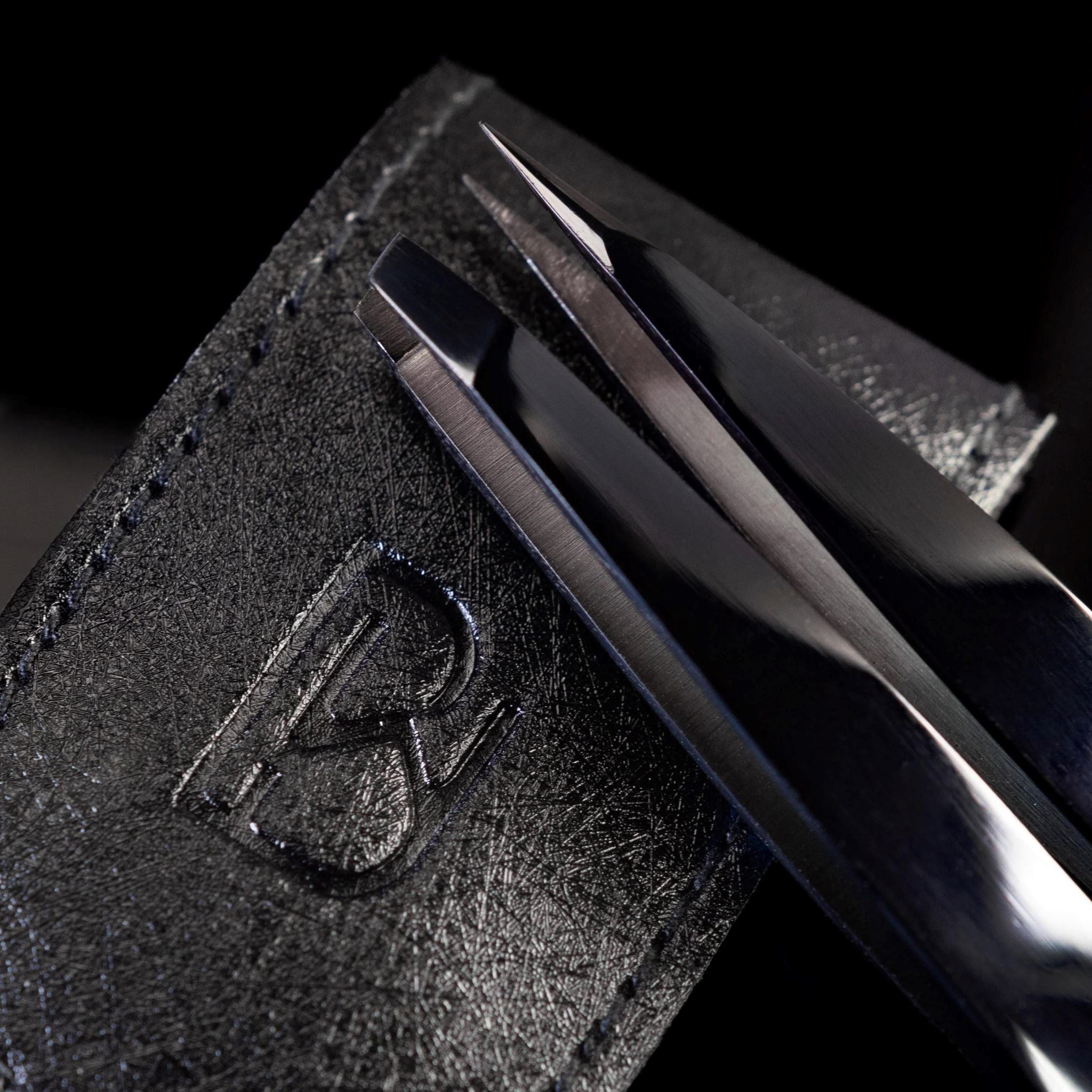 BWH COSMETICS | Pointy + Slanted Midnight Chrome Tweezers BWH Cosmetics