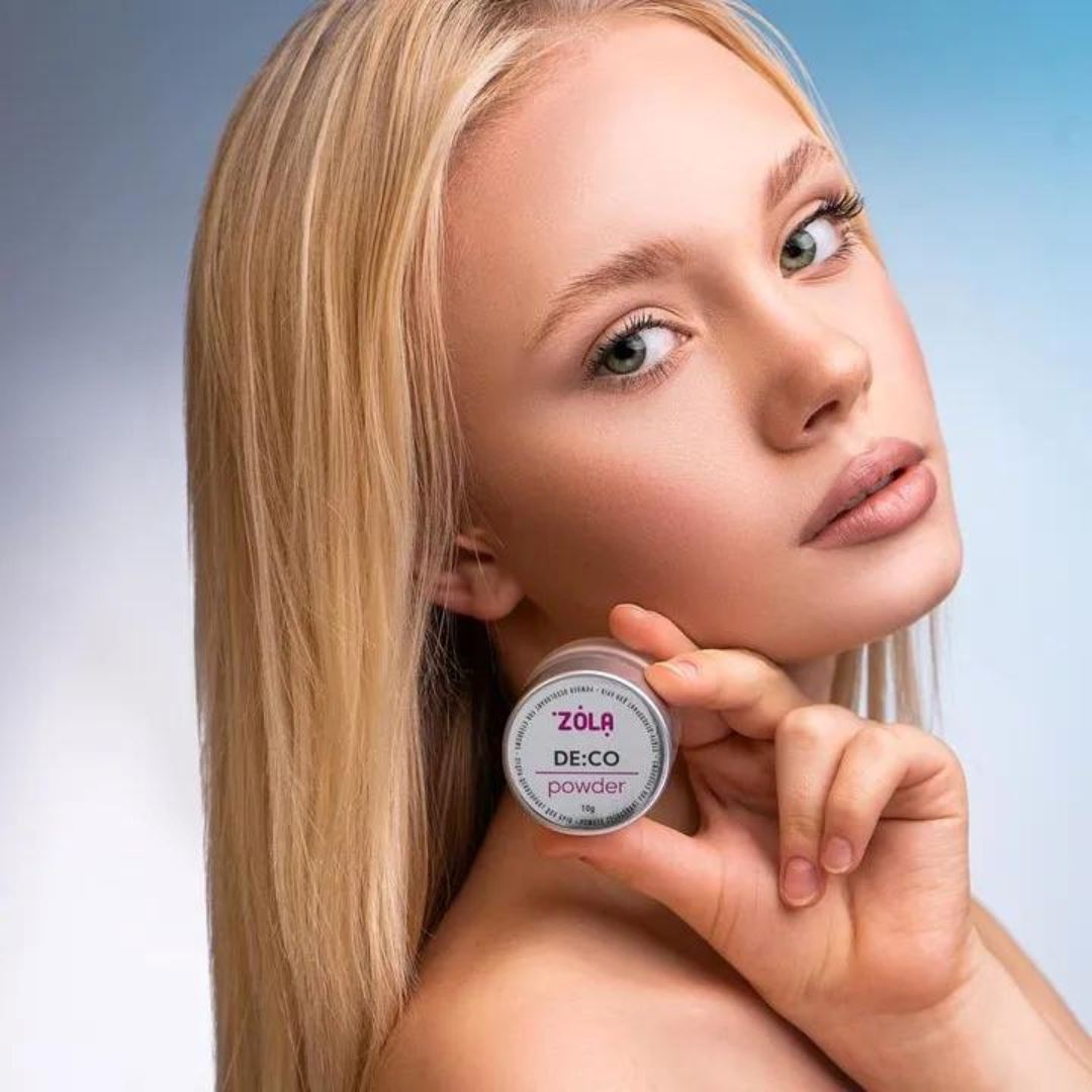 ZOLA DE:CO Powder professioneel 2-in-1 ontkleuringspoeder voor het veilig bleken en depigmenteren van wenkbrauwen.