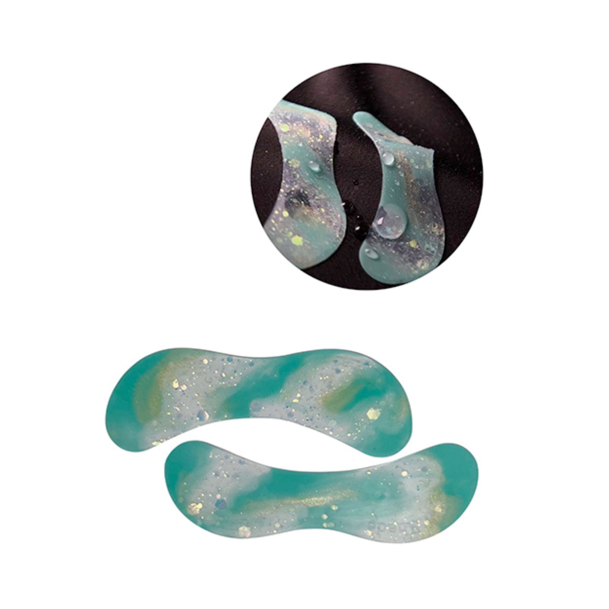 LASH SHADE | REUSABLE SILICONE EYEPATCHES Lash Shade Turqoise + Glitter