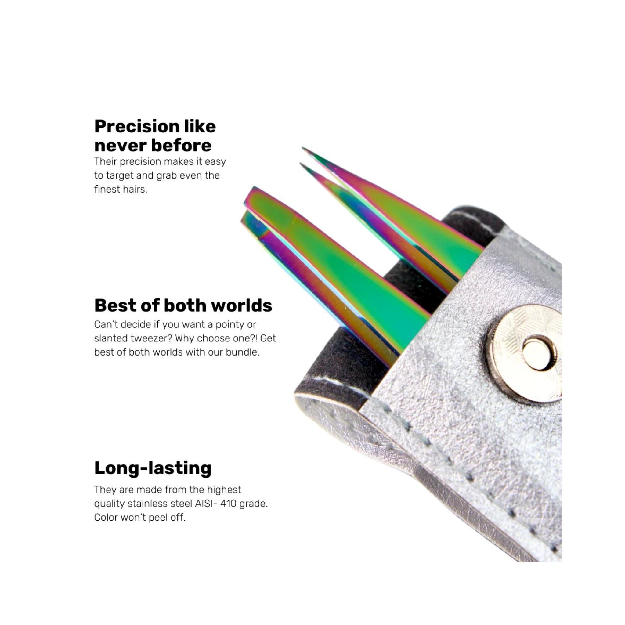 BWH COSMETICS | Pointy + Slanted Tweezer Set BWH Cosmetics