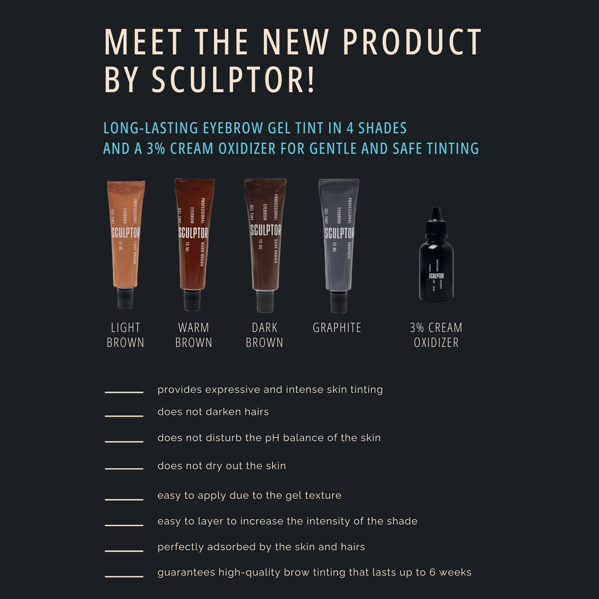 SCULPTOR | HYBRID GEL DYE FOR EYEBROWS SCULPTOR