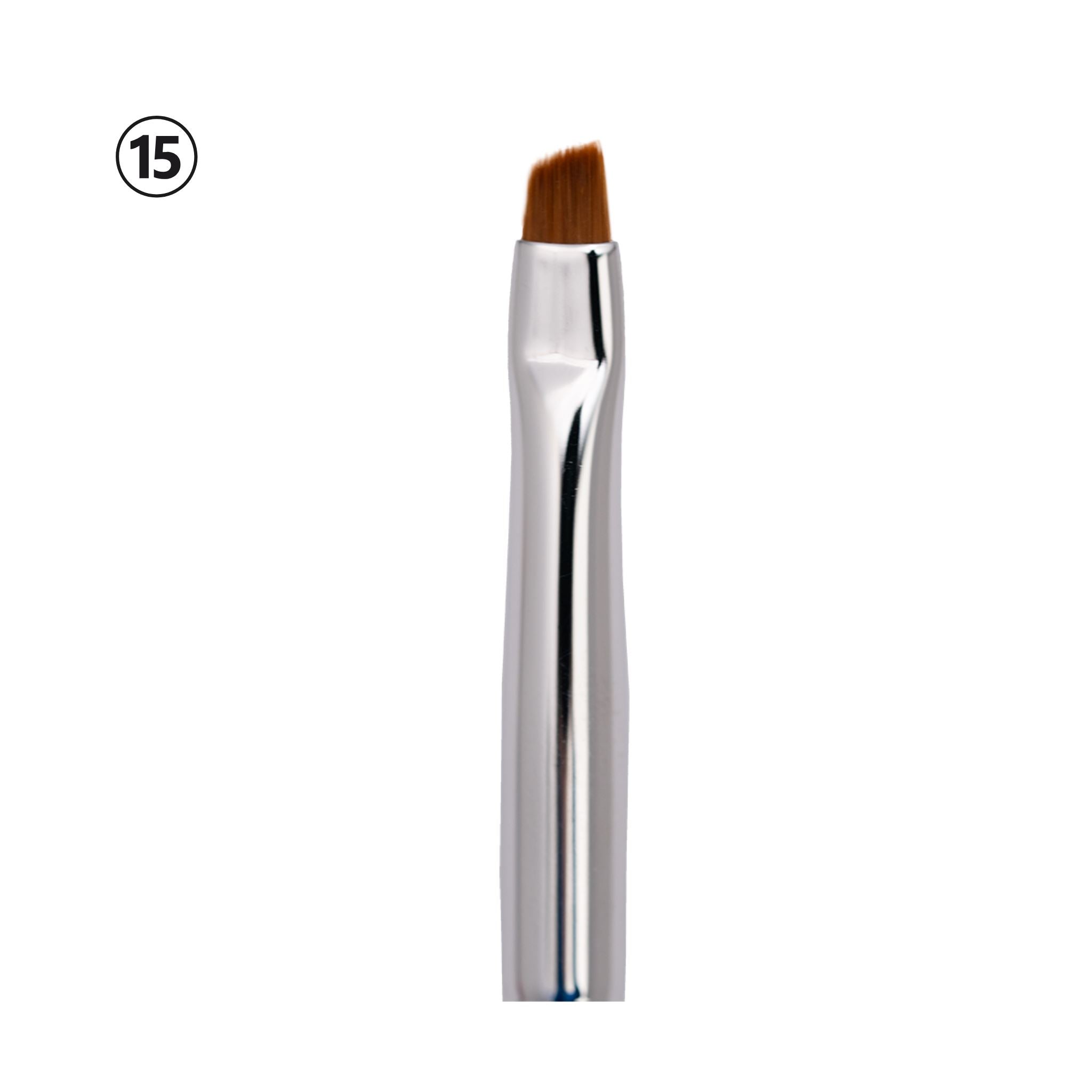 Zola Eyebrow Brush 15 smalle synthetische kwast voor nauwkeurige wenkbrauwcontouren, bestand tegen agressieve formules.