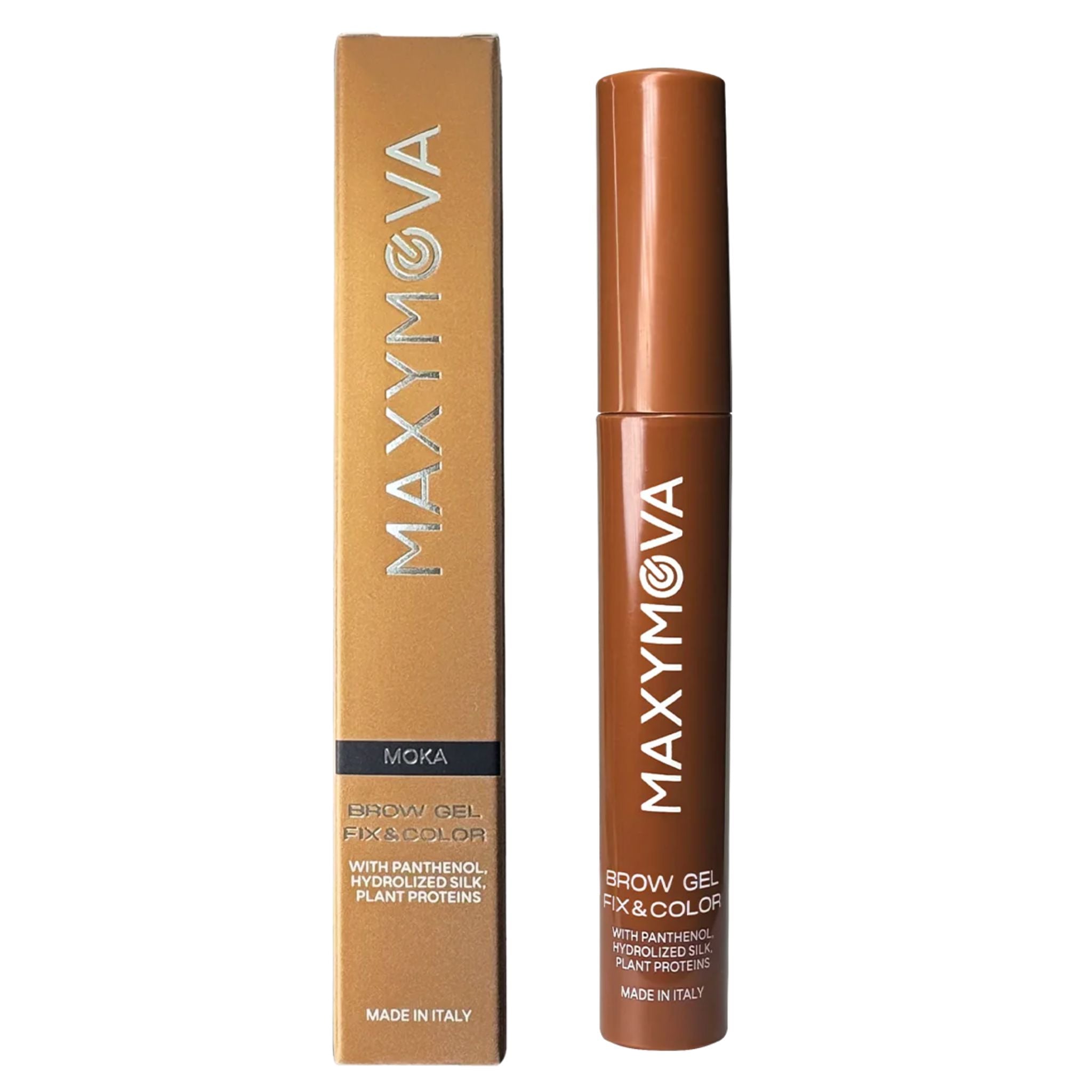 Brow Gel collectie Fix & Go transparante gel en Fix & Color getinte gels in Cappuccino, Cacao en Moka