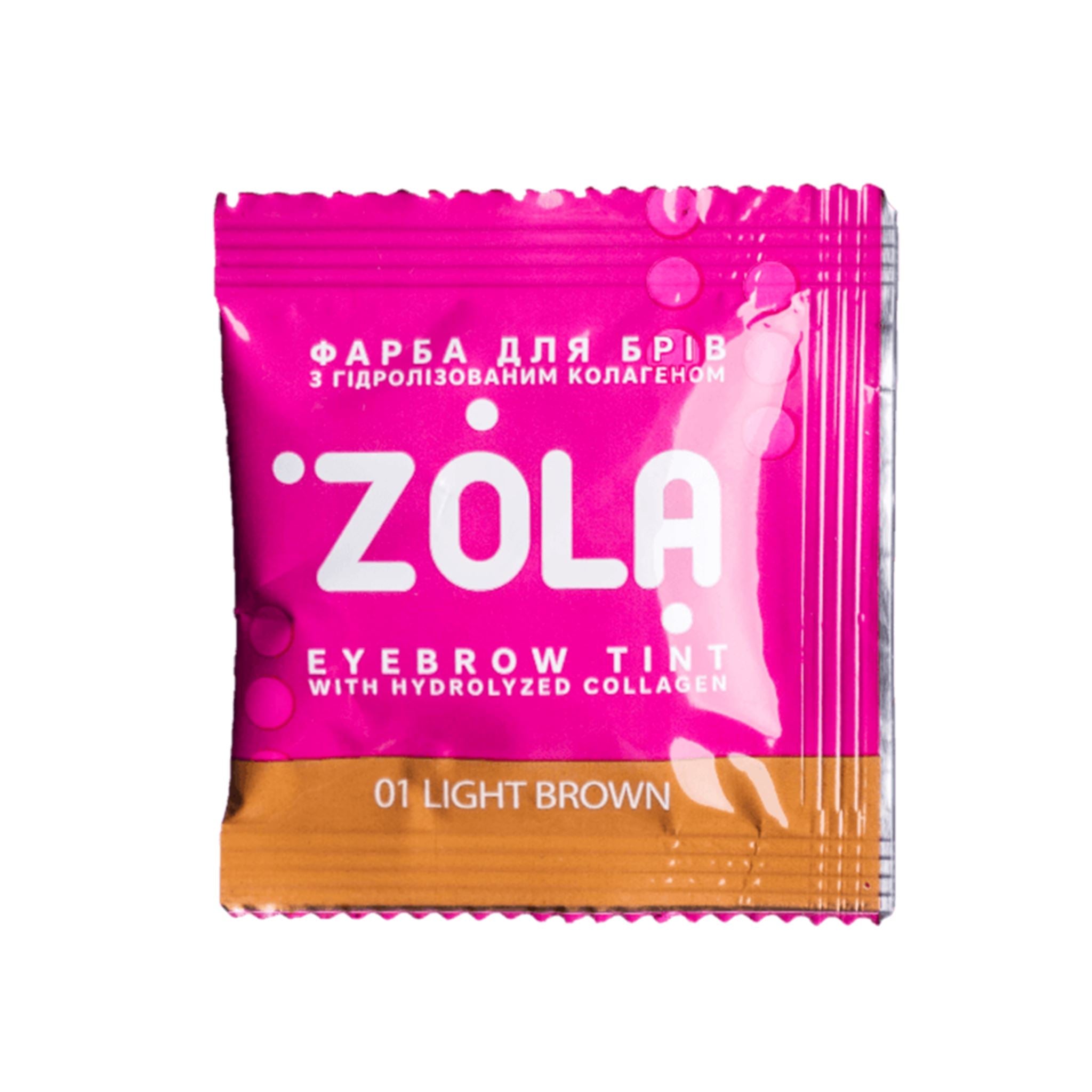 ZOLA | EYEBROW TINT WITH COLLAGEN 01 LIGHT BROWN 5ML SACHET ZOLA