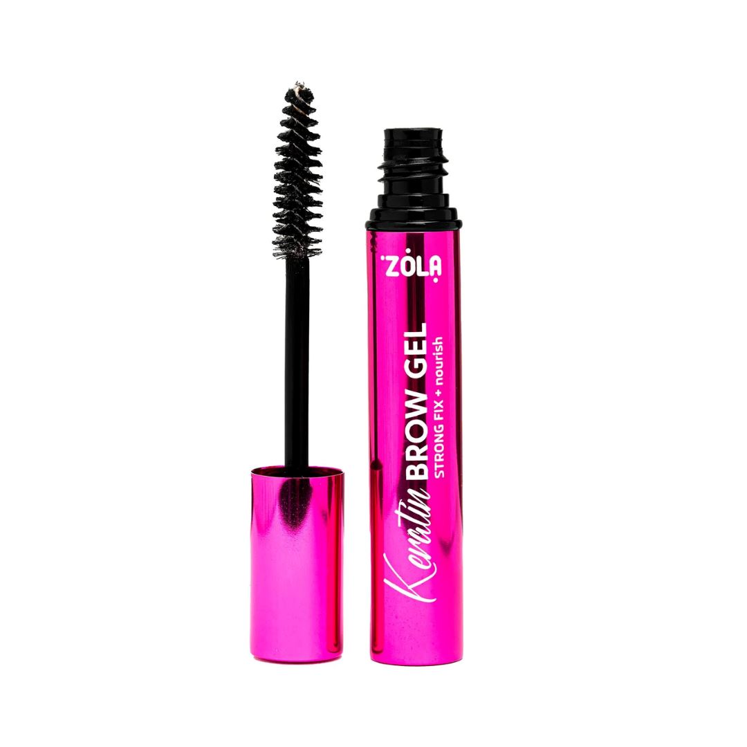 Zola Keratin Brow Gel voor het fixeren en verzorgen van wenkbrauwen, geeft glans en behoudt perfecte vorm.