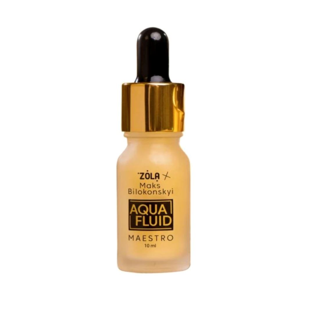 ZOLA Aqua Fluid luxe brow & lash verzorging met gouden microglitter, hydraterend en versterkend.