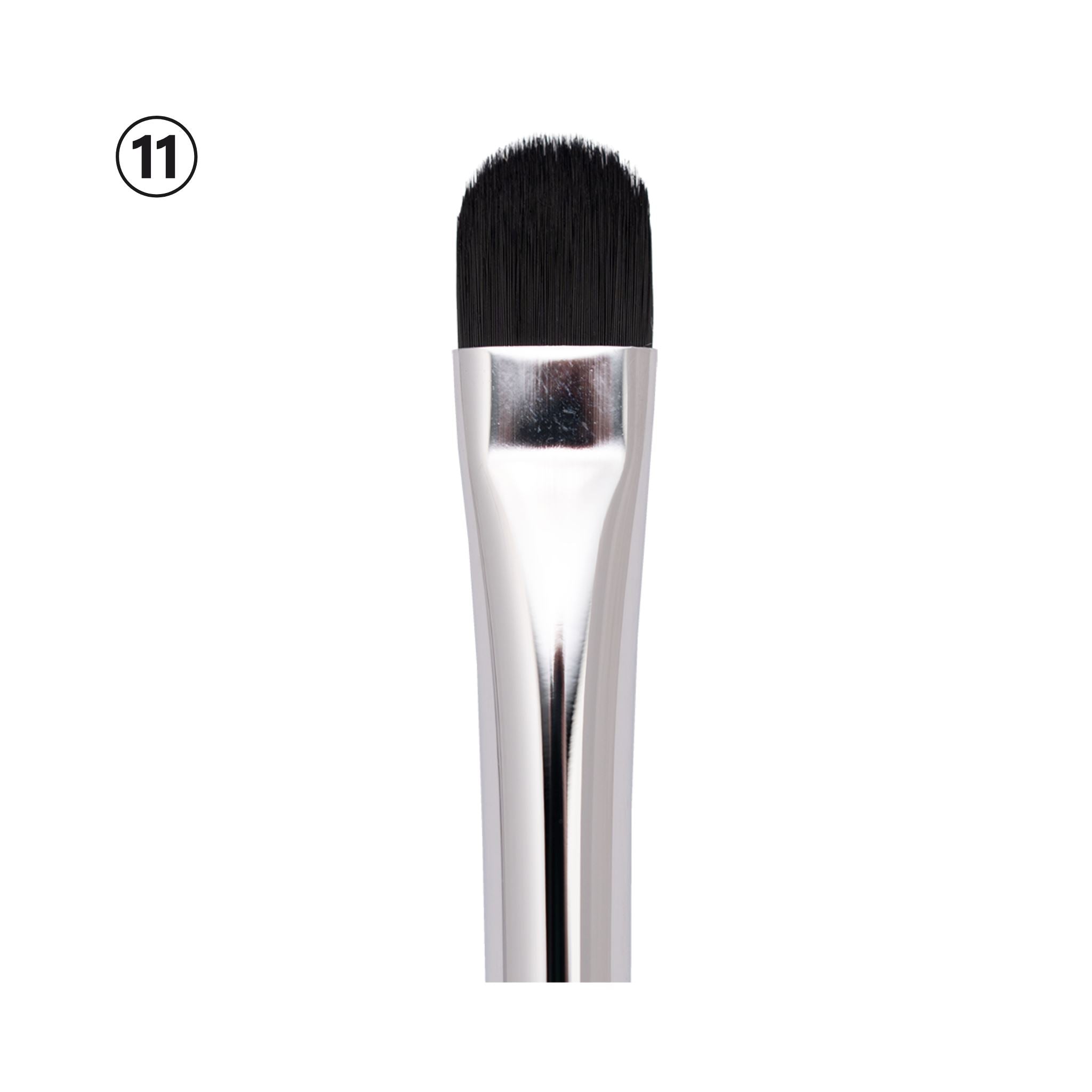 Zola Eyebrow Brush 11 ovale kwast van synthetisch haar voor gelijkmatige applicatie van concealer of wenkbrauwproducten