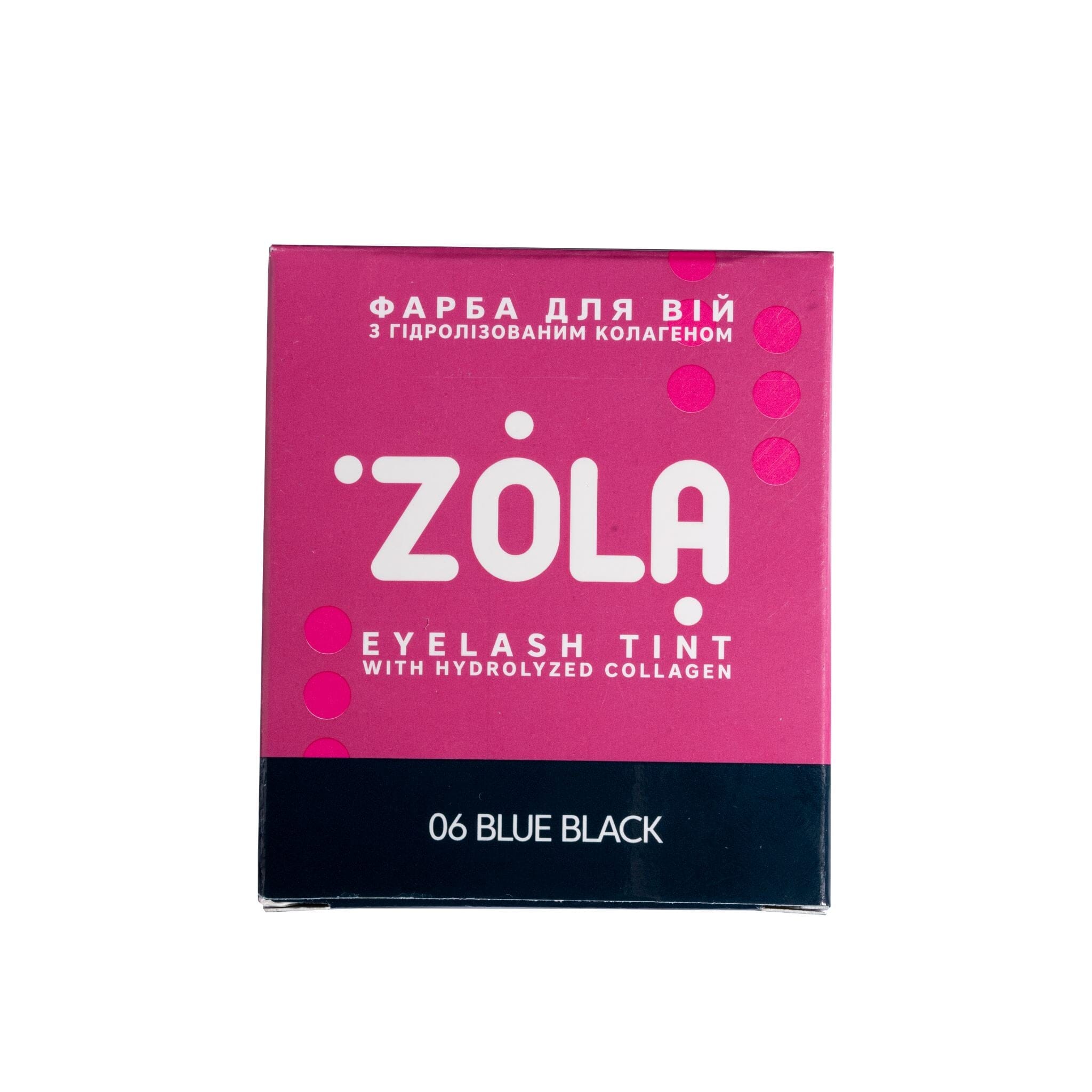 ZOLA wimper- en wenkbrauwverf 06 levendig zwart met collageen en lanoline voor diepe kleur, versterking en glans.