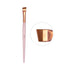 Brede schuine Brush 02BR nylon kwast voor perfecte wenkbrauwcontouren, zachtroze houten handvat