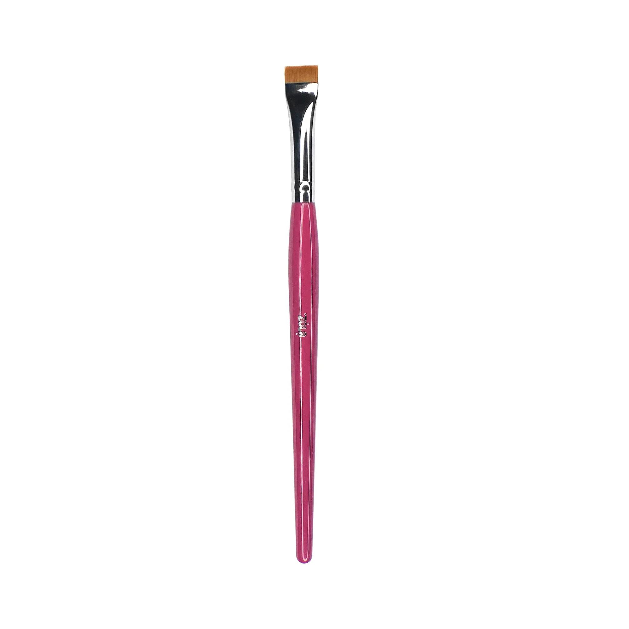 Universele Brush 03BR nylon kwast voor wenkbrauwverf, concealer en pasta, lichtroze houten handvat