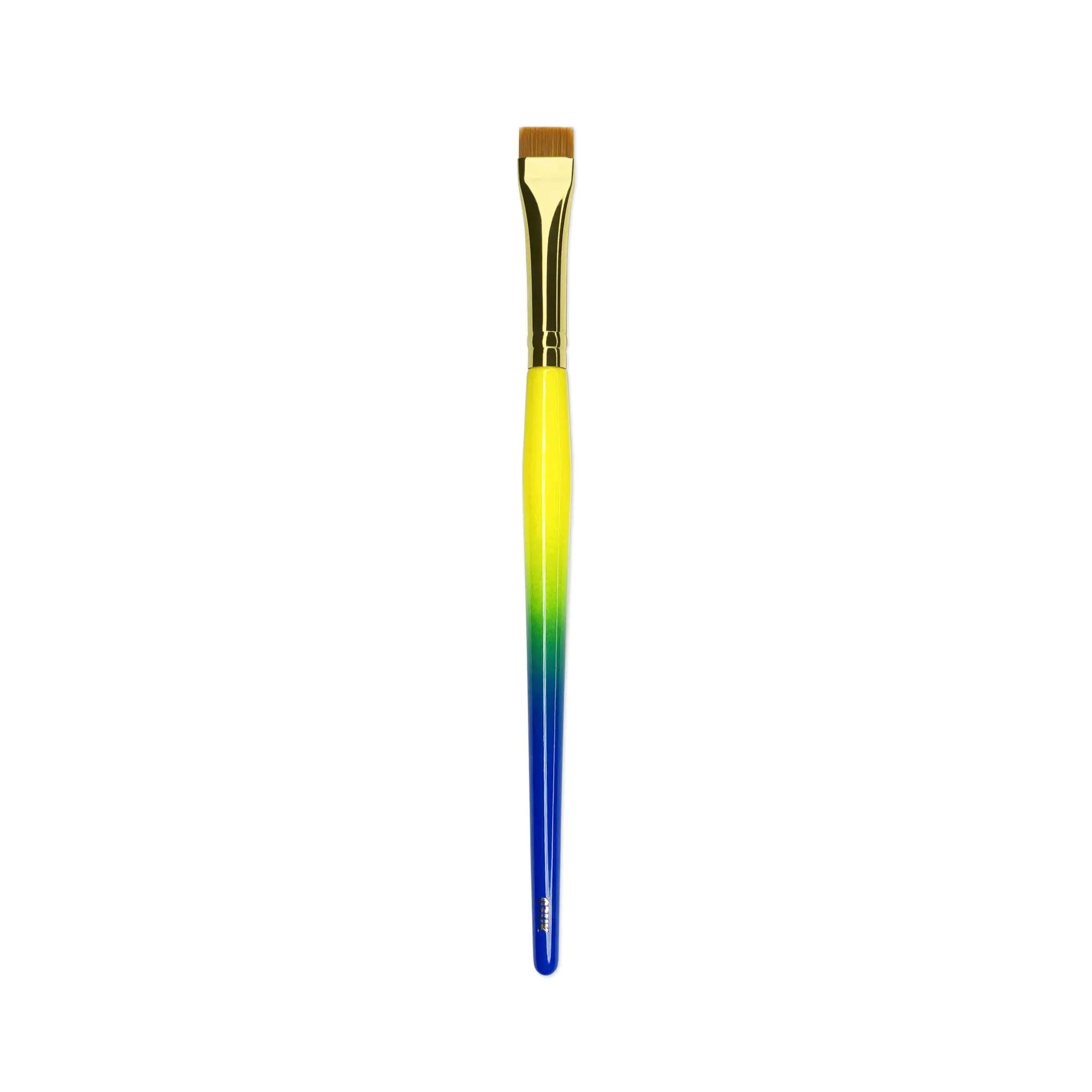 Universele Brush 03BR nylon kwast voor wenkbrauwverf, concealer en pasta, lichtroze houten handvat