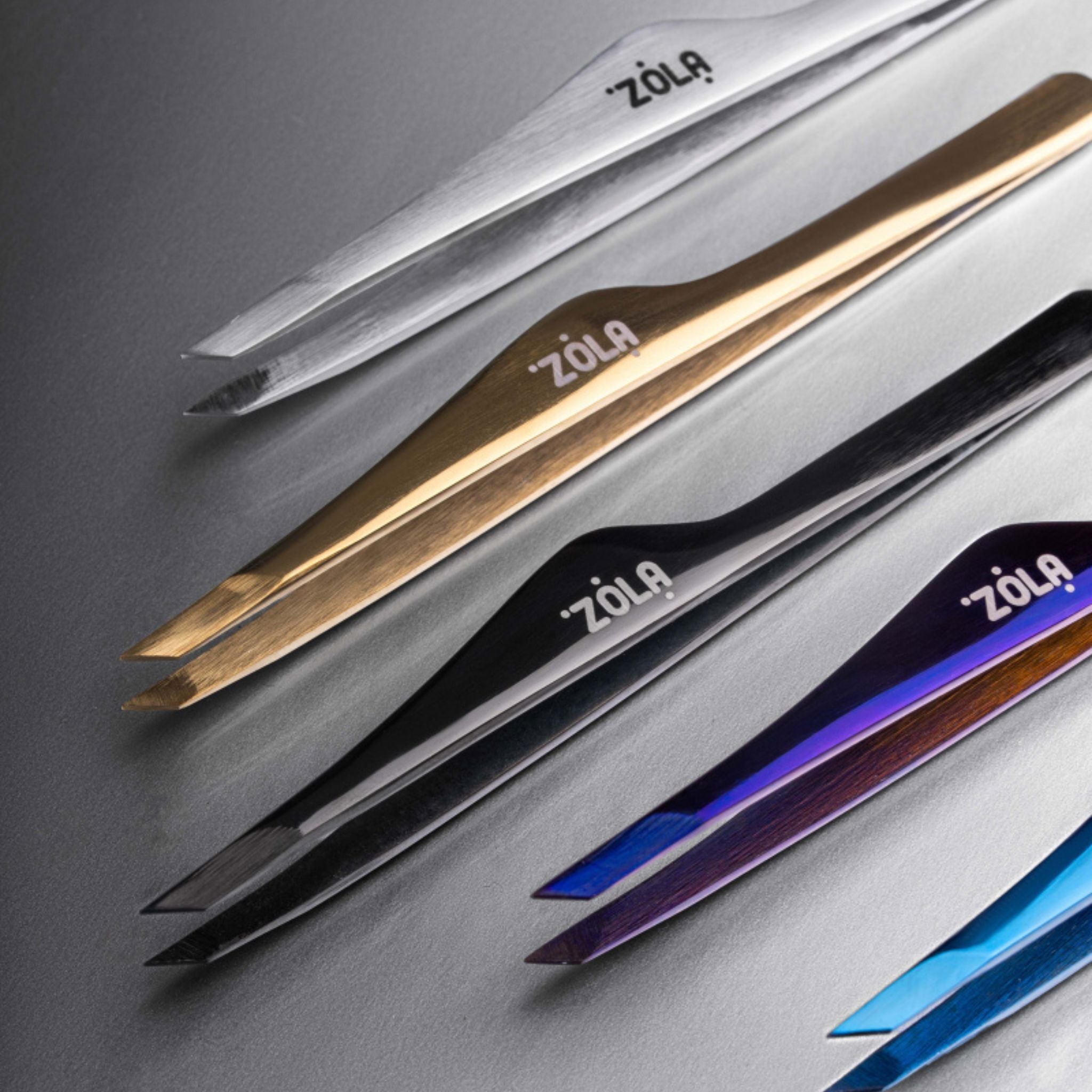ZOLA Professional Premium Series pincet met scherpe punten en ergonomisch ontwerp