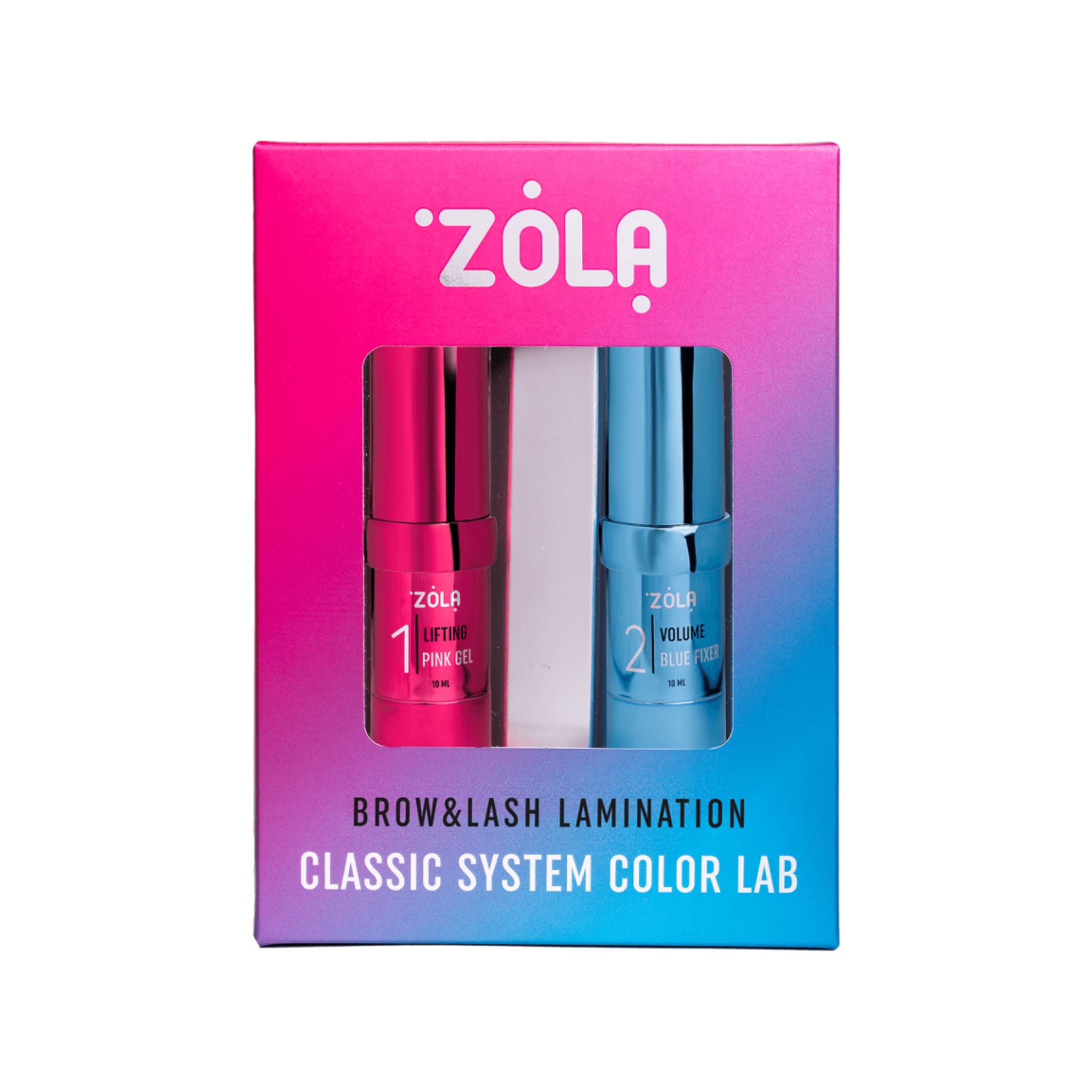 COLOR LAB Brow & Lash Lamination Neon roze en blauw systeem met kortere inwerktijden