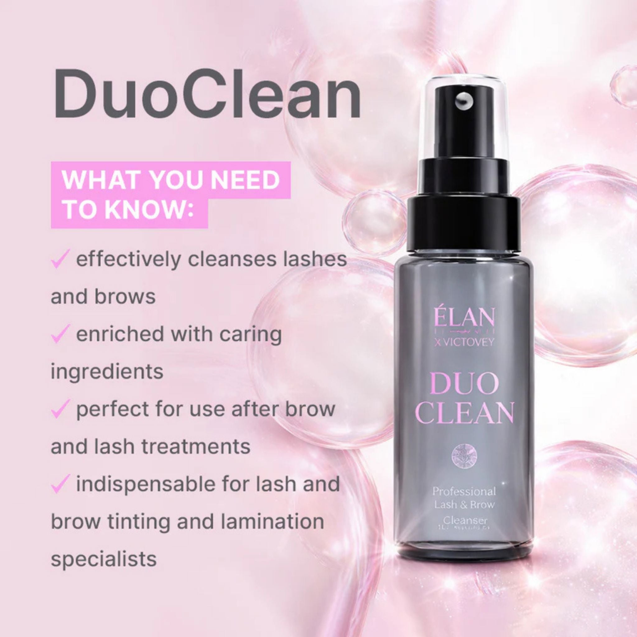 ÉLAN | DuoClean: Professional Lash & Brow Cleanser