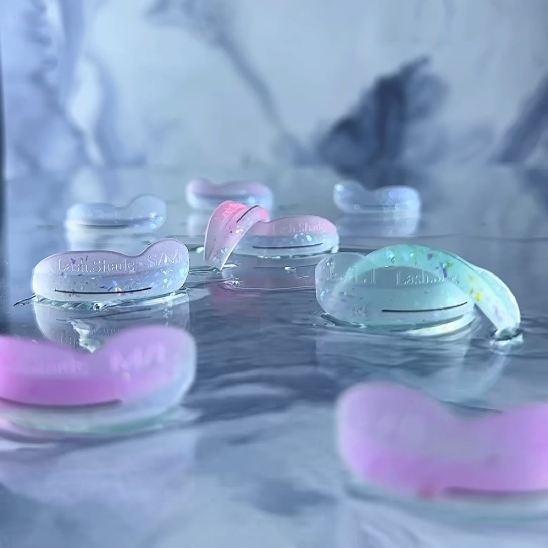 LASH SHADE | ROUND GLITTER SHIELDS WITH APEX | 5 pairs Lash Shade