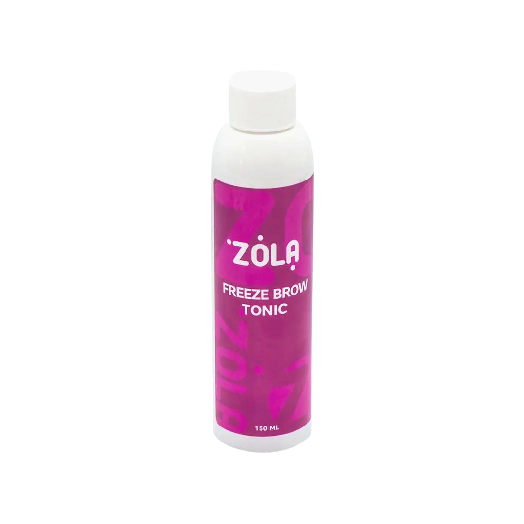 ZOLA Brow Freeze Tonic verkoelt, reinigt en verzacht de huid tijdens epilatie en waxen. Inhoud 150 ml.