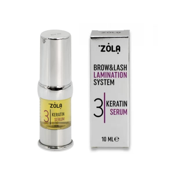 ZOLA Brow Lamination systeem: stap 1-3 voor voorspelbare, verzorgde wenkbrauwen en wimpers. Inclusief fixerende, vormende en keratine serum stappen.