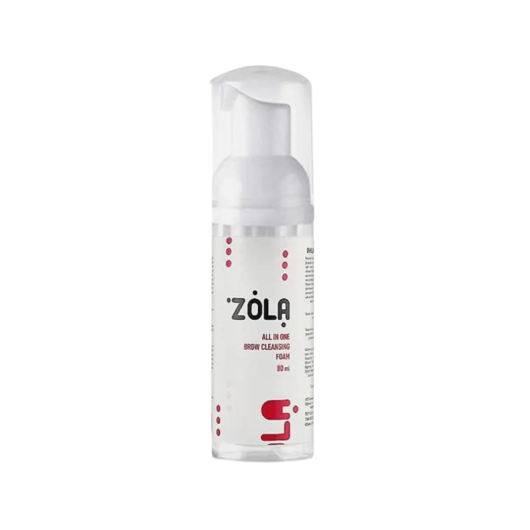 ZOLA Brow Foam 80ml reinigt, ontvet en hydrateert wenkbrauwen en wimpers, antibacterieel en dagelijks te gebruiken.