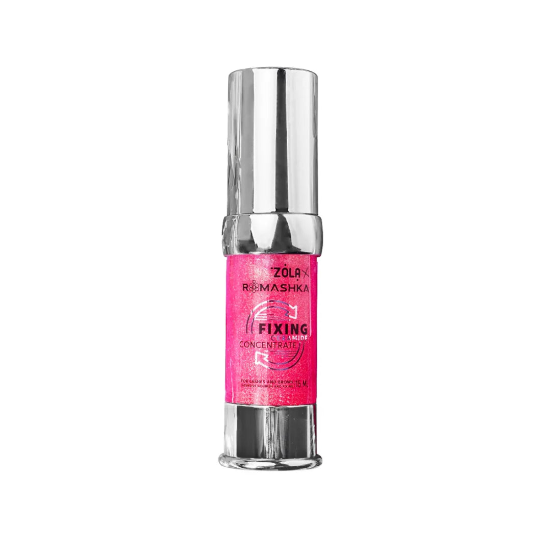 ZOLA × Romashka Fixing Ceramide Concentrate voedend serum voor wenkbrauwen en wimpers.