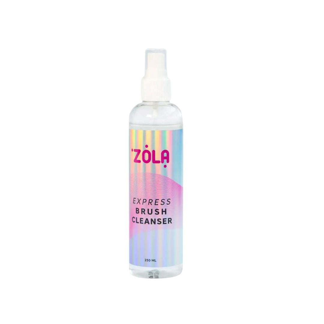 ZOLA Brush Cleanser 250ml reinigt en desinfecteert make-up, wenkbrauw- en wimperkwasten effectief zonder naspoelen.