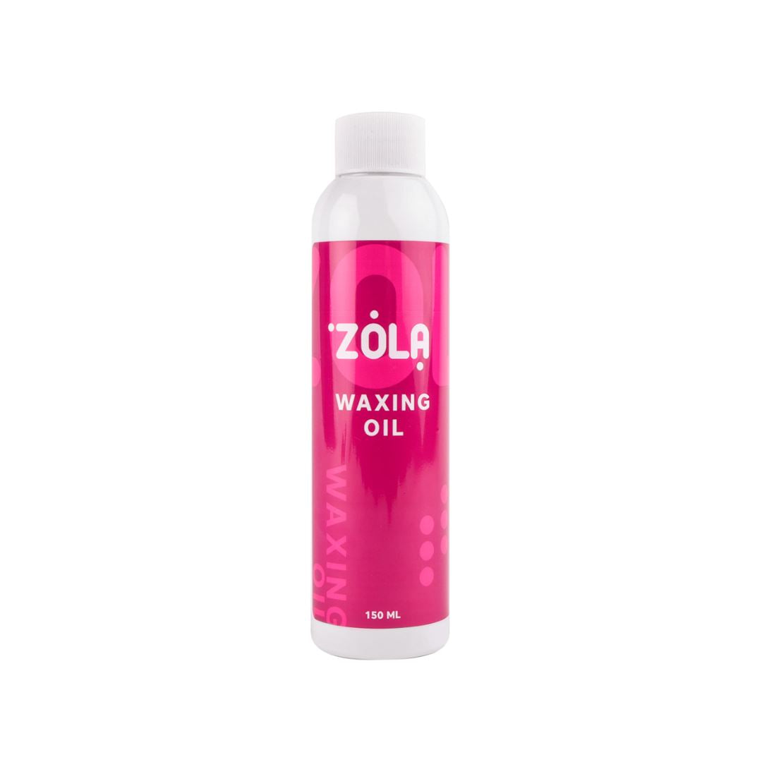 ZOLA Waxing Oil 150ml voor het verwijderen van waxresten en het kalmeren van de huid na ontharing. Bevat macadamia-olie en panthenol.