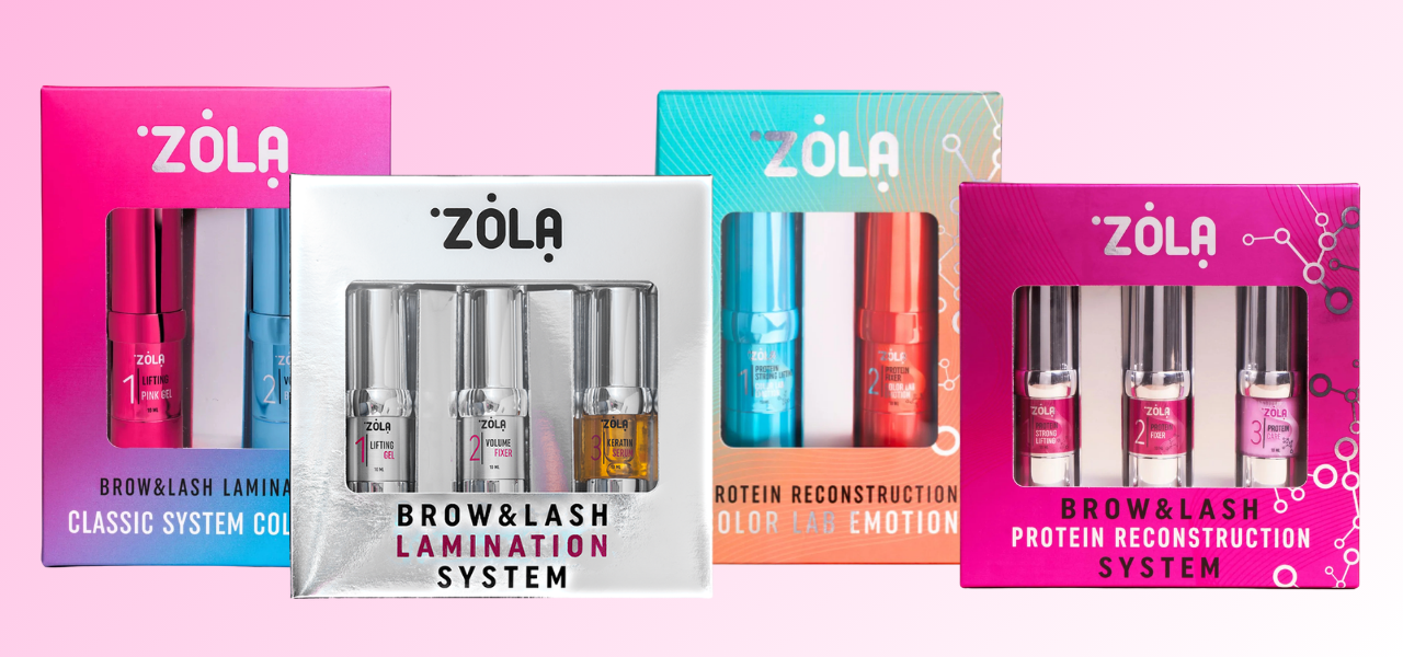 De vier soorten brow lamination sets van Zola