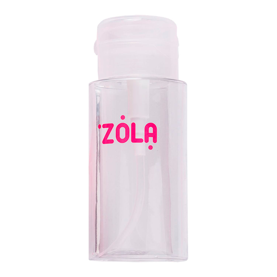 Plastic pompflesje van 180 ml, handig voor water of andere vloeibare producten, verkrijgbaar in roze of wit.