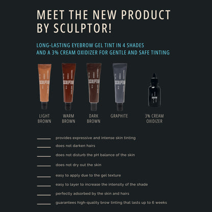 SCULPTOR | HYBRID GEL DYE FOR EYEBROWS - KIT SCULPTOR 