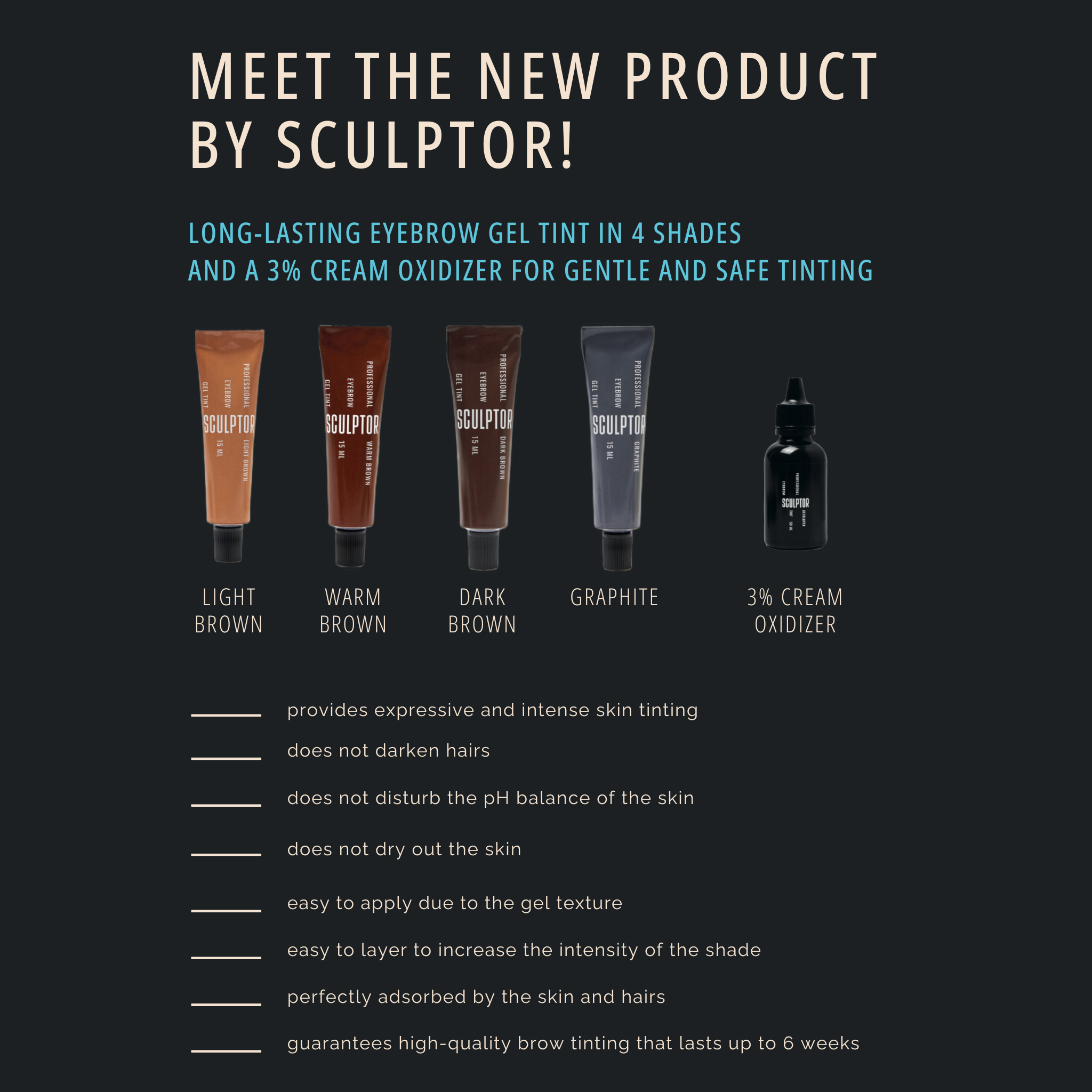 SCULPTOR | HYBRID GEL DYE FOR EYEBROWS - KIT