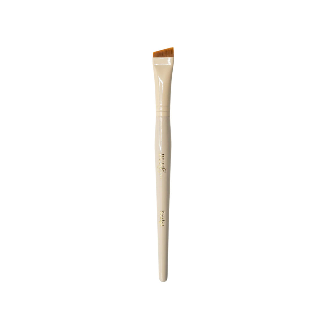Buff Browz Sculpt Brush met nauwkeurig gesneden haren en schuine rand voor het vormen en definiëren van strakke wenkbrauwen.