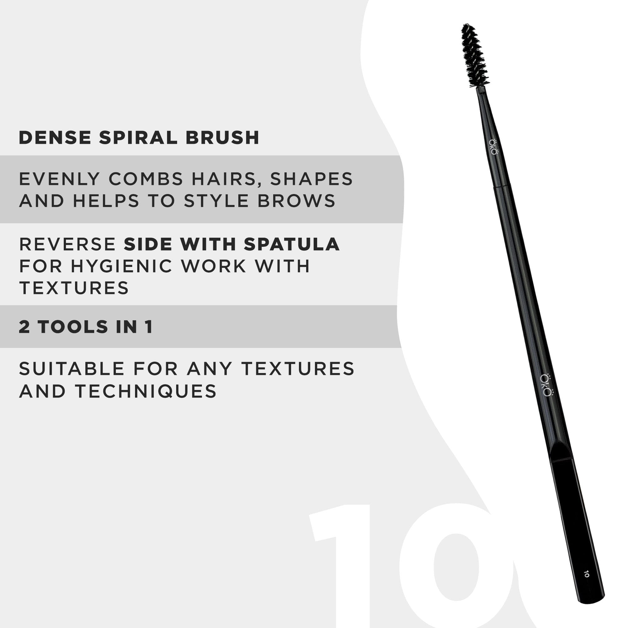 OKO | BRUSH 10 - Spoolie with flat handle OKO 