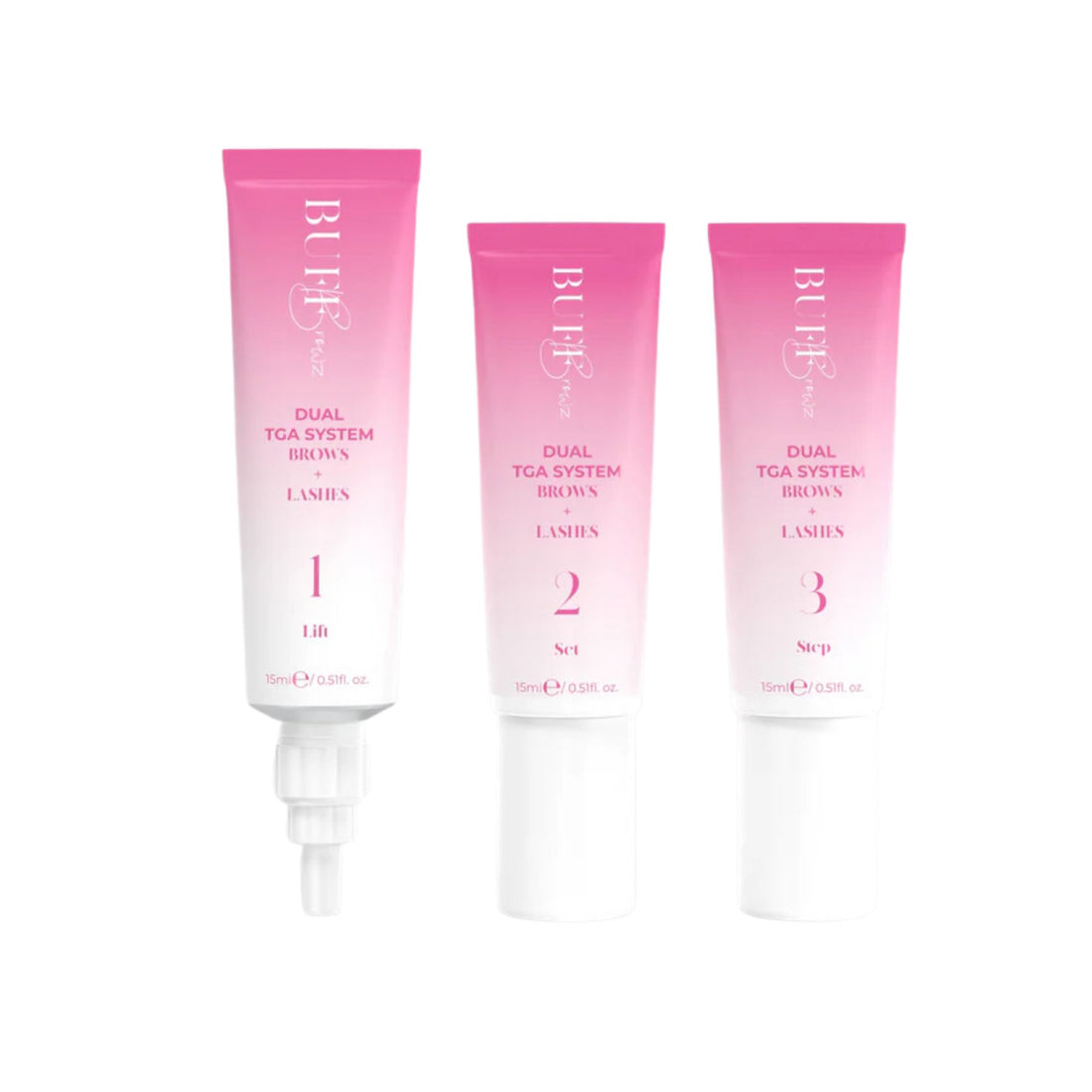 BUFF BROWZ &amp; LASHES | Dual TGA System for Brow &amp; Lash Lift - Step 1