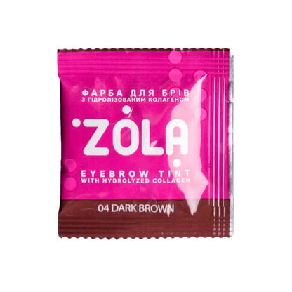 ZOLA | EYEBROW TINT WITH COLLAGEN 04 DARK BROWN 5ML SACHET ZOLA 