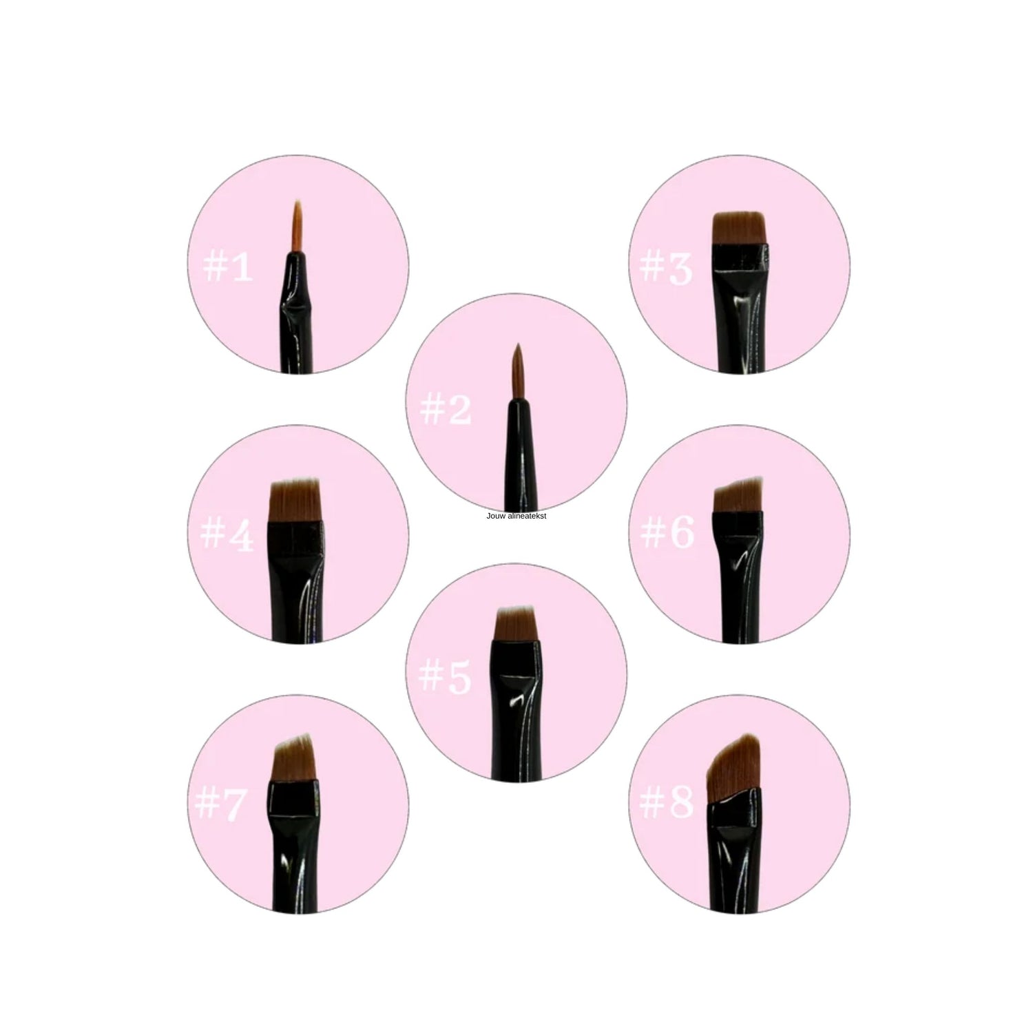 NOEMI Brush Set met acht brow penselen