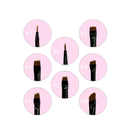 NOEMI Brush Set met acht brow penselen