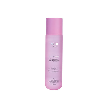 Strakke flacon ZOLA Aminozuur Toner, een professionele hydraterende en kalmerende gezichtsverzorging voor dagelijks gebruik.