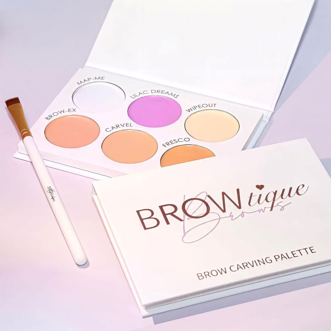 BROWTIQUE BROWS | BROW CARVING PALETTE + BRUSH browtique brows 