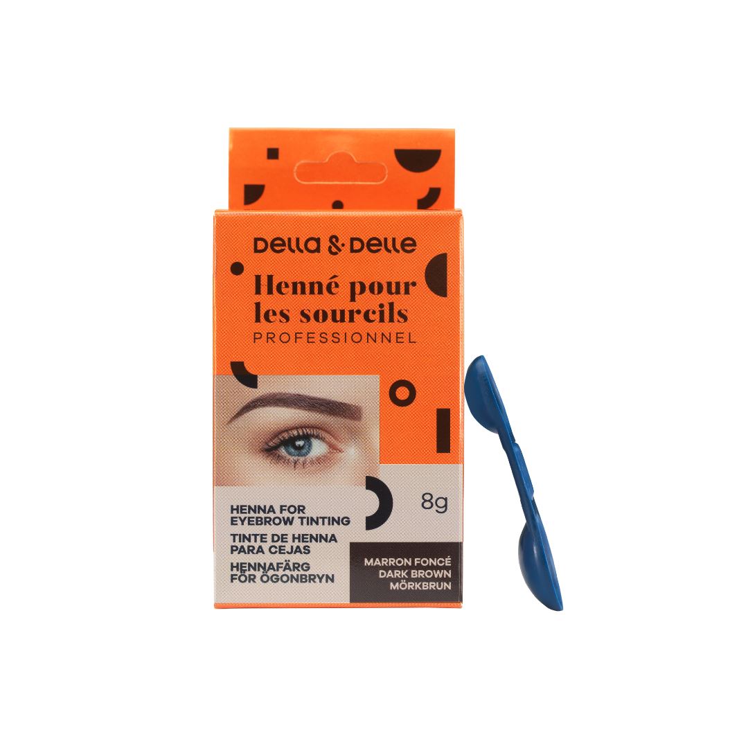 DELLA &amp; DELLE | BROW HENNA | Dark brown 8 gram della &amp; delle 