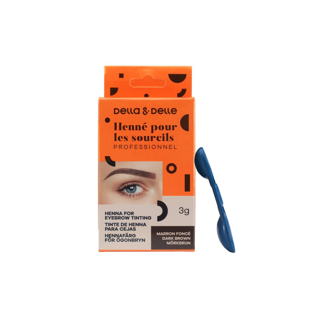 DELLA &amp; DELLE | BROW HENNA | Dark brown 3 gram della &amp; delle 