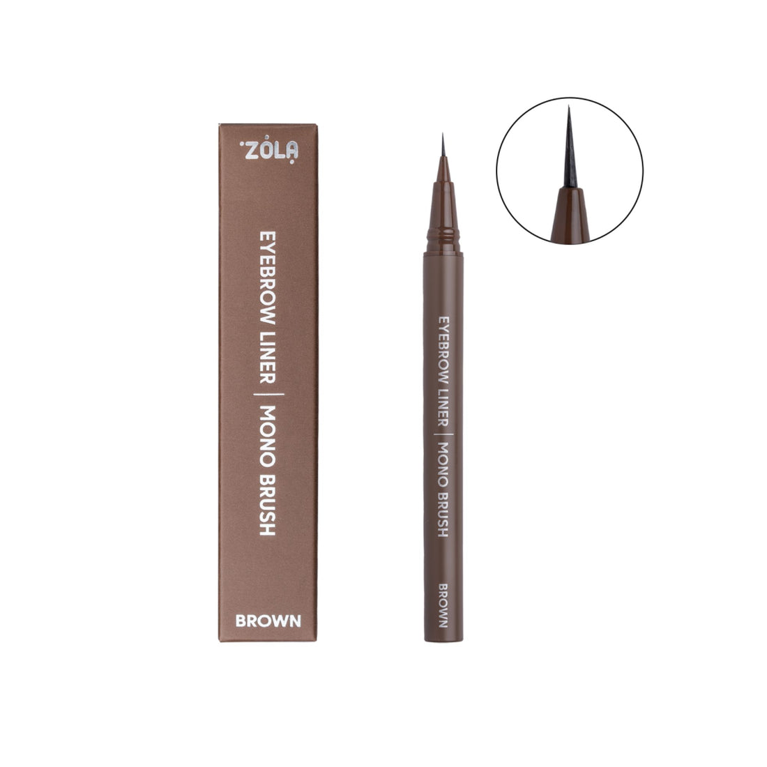 ZOLA | Eyebrow Liner Mono Brush - Brown ZOLA 