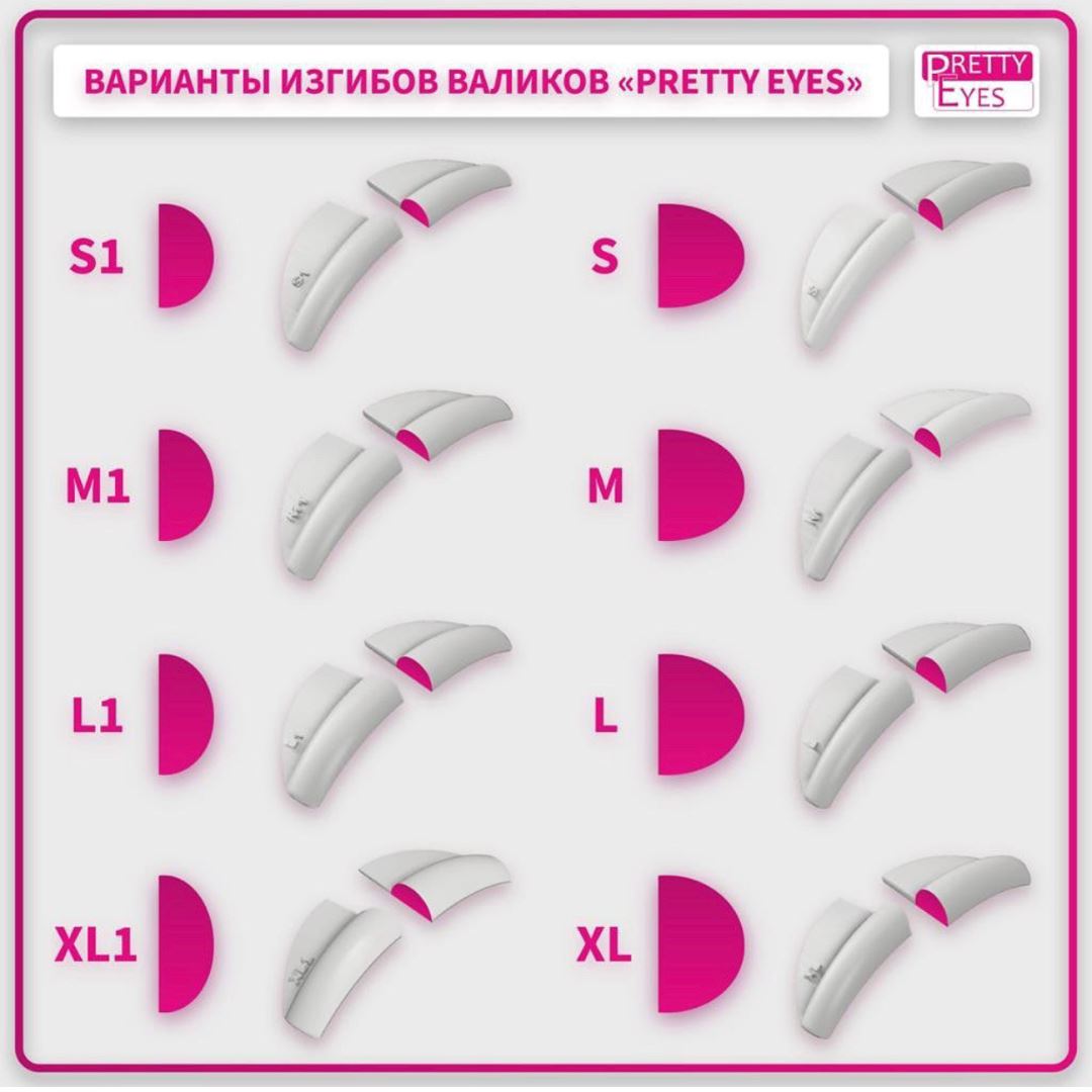 PRETTY EYES | LASH LIFT SHIELDS | Pink/Firm - 8 pairs pretty eyes 