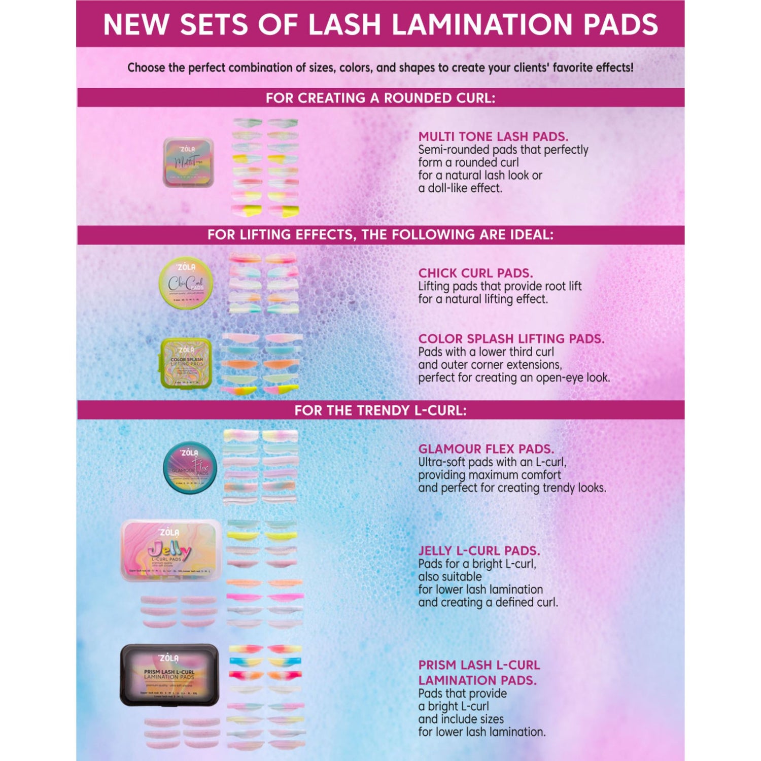 ZOLA | LASH LIFT SHIELDS | MULTI TONE ZOLA 