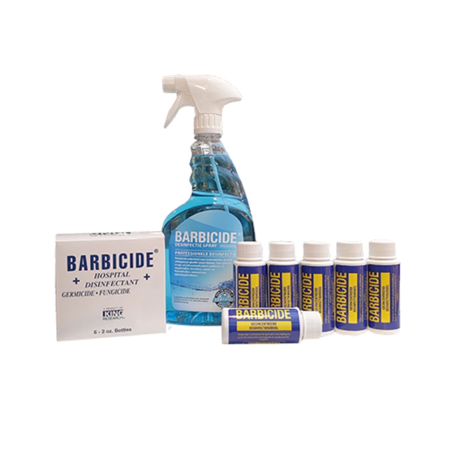 BARBICIDE | DESINFECTIEBULLETS + Gratis Sprayer barbicide 